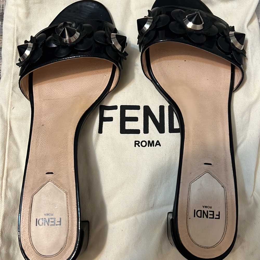 Fendi Black Slide sandal